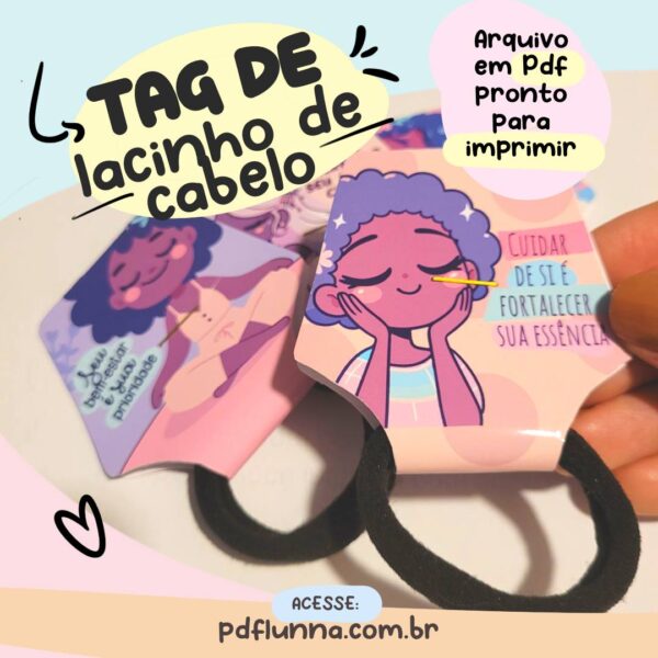 PDF Tag para Lacinho de cabelo