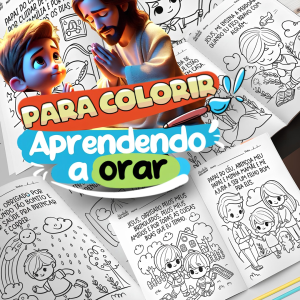 Aprendendo a Orar – Para colorir – Meninos