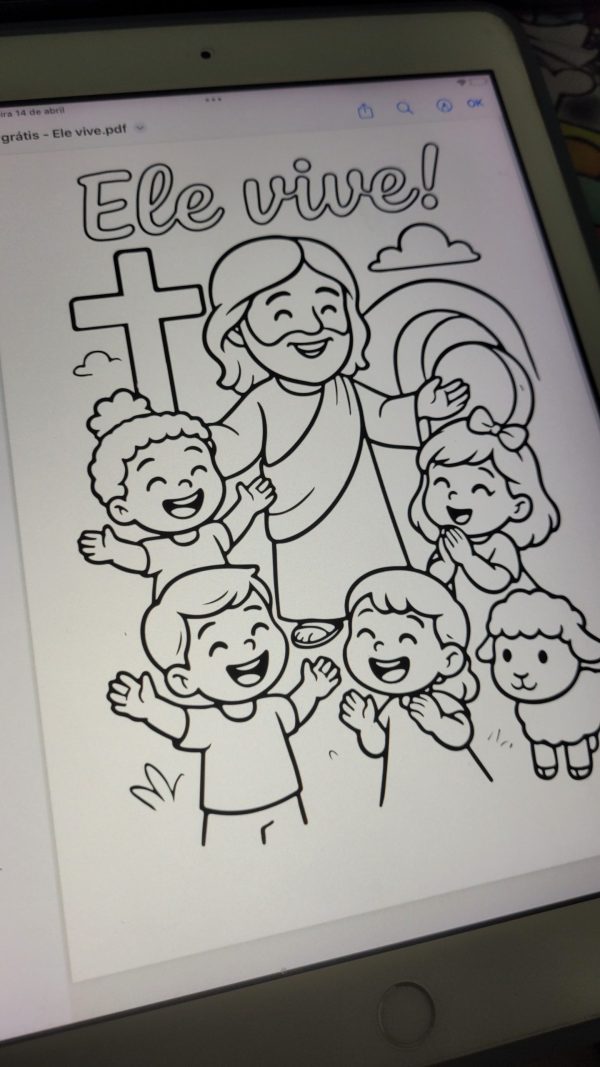 Para colorir Gratuito - Ele vive!